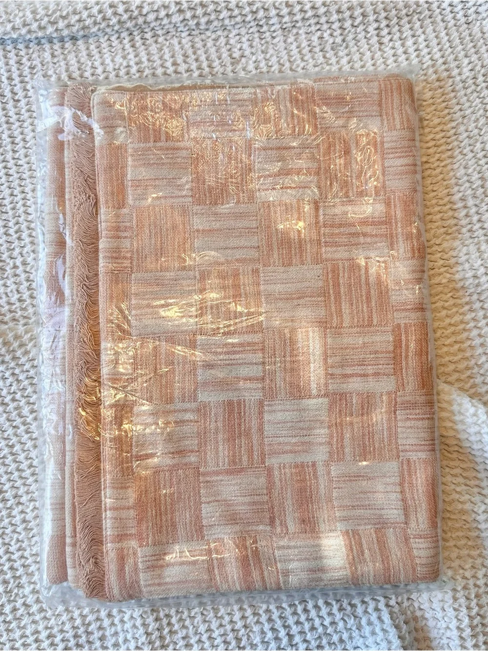 Anthropologie Home Tesse Woven Table Runner with Fringe